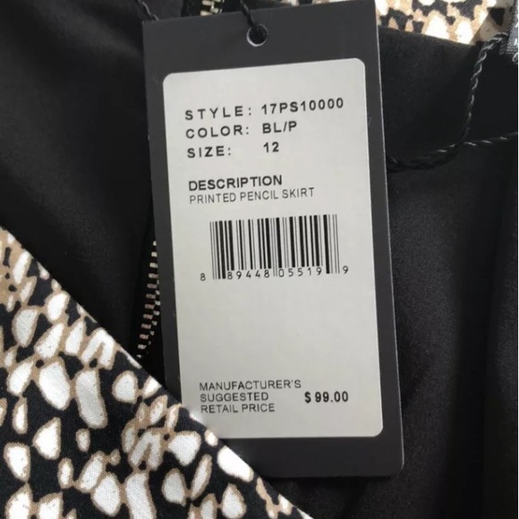 Adrianna Papell Pencil Skirt Cheetah Print  Sz12 NWTS - Picture 8 of 8